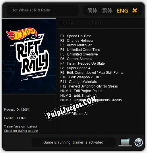 Hot Wheels: Rift Rally: Cheats, Trainer +15 [FLiNG]