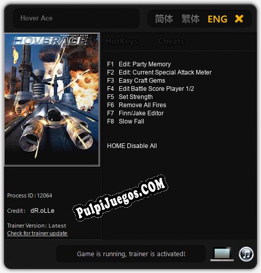 Hover Ace: Trainer +8 [v1.1]