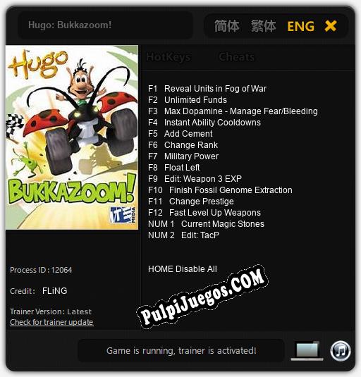 Hugo: Bukkazoom!: Cheats, Trainer +14 [FLiNG]