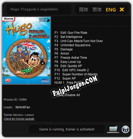 Hugo: Przygoda z angielskim: Trainer +13 [v1.2]