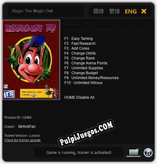 Hugo: The Magic Oak: Cheats, Trainer +10 [MrAntiFan]