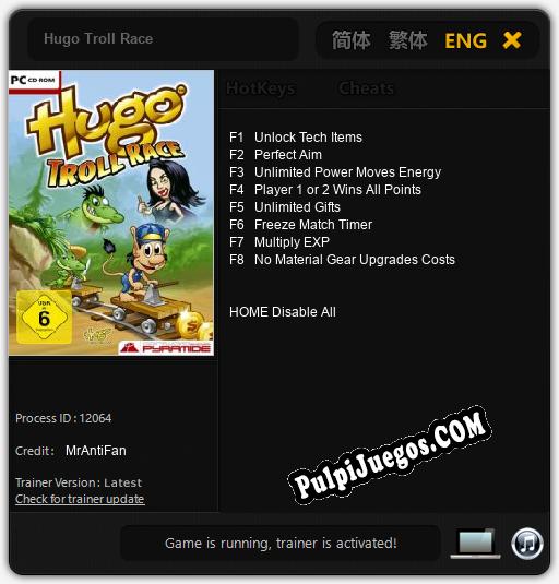 Hugo Troll Race: Cheats, Trainer +8 [MrAntiFan]