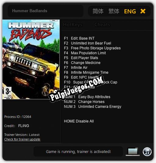 Hummer Badlands: Cheats, Trainer +15 [FLiNG]