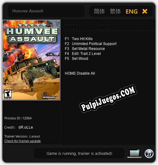 Humvee Assault: Cheats, Trainer +5 [dR.oLLe]