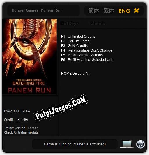 Hunger Games: Panem Run: Cheats, Trainer +6 [FLiNG]