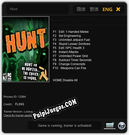 Hunt: Cheats, Trainer +10 [FLiNG]