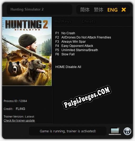 Entrenador liberado a Hunting Simulator 2 [v1.0.6]