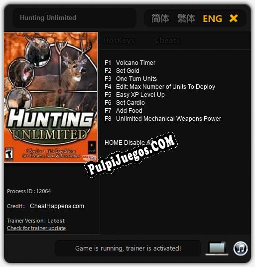 Entrenador liberado a Hunting Unlimited [v1.0.6]