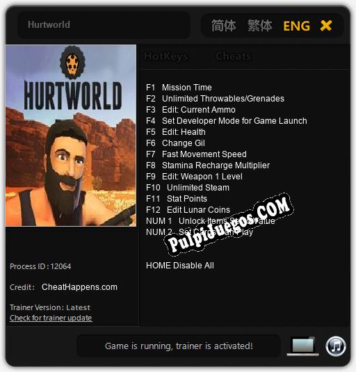 Entrenador liberado a Hurtworld [v1.0.1]