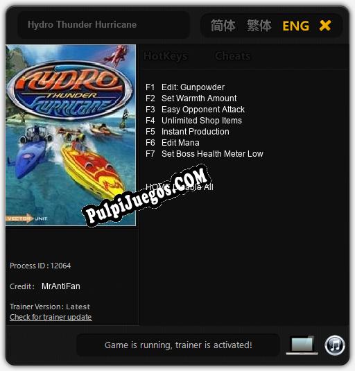 Entrenador liberado a Hydro Thunder Hurricane [v1.0.1]