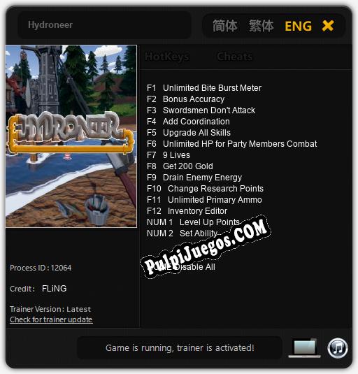 Entrenador liberado a Hydroneer [v1.0.5]