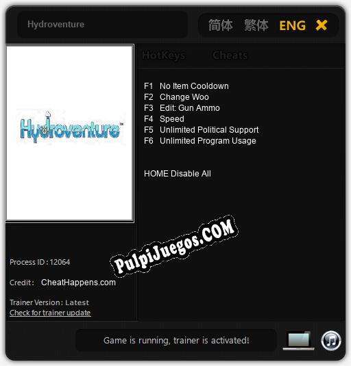 Hydroventure: Cheats, Trainer +6 [CheatHappens.com]