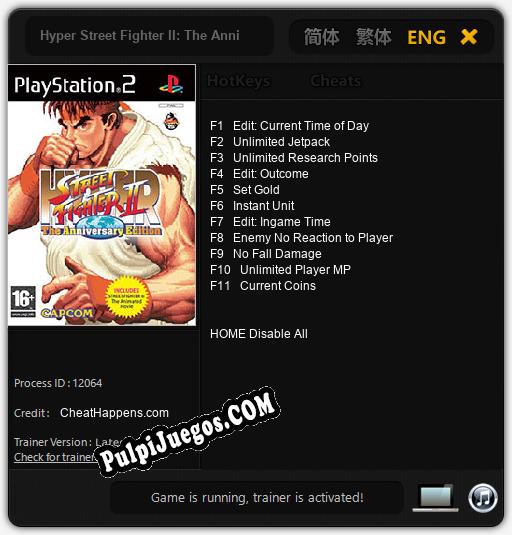 Entrenador liberado a Hyper Street Fighter II: The Anniversary Edition [v1.0.7]