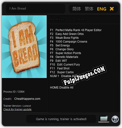 I Am Bread: Trainer +13 [v1.2]