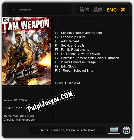 I am weapon: Trainer +10 [v1.5]