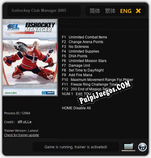 Icehockey Club Manager 2005: Cheats, Trainer +13 [dR.oLLe]