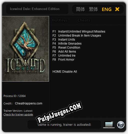 Entrenador liberado a Icewind Dale: Enhanced Edition [v1.0.1]