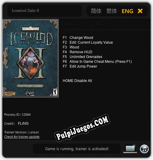 Icewind Dale II: Treinador (V1.0.35)