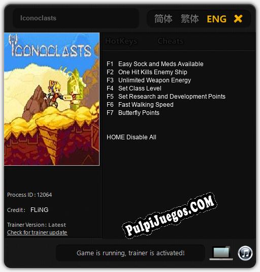 Iconoclasts: Trainer +7 [v1.3]