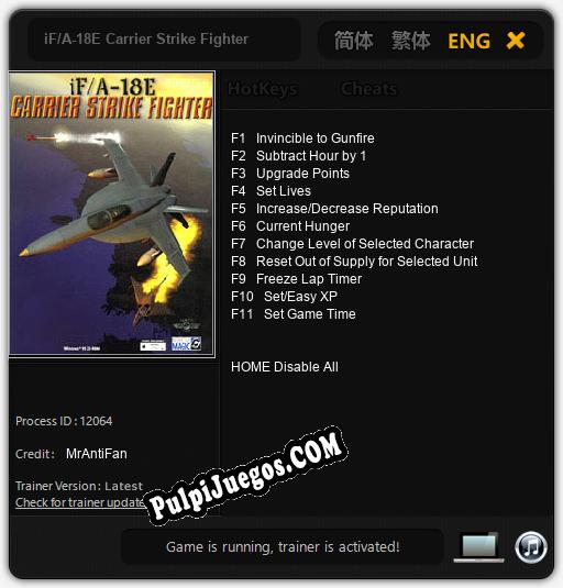 Entrenador liberado a iF/A-18E Carrier Strike Fighter [v1.0.6]