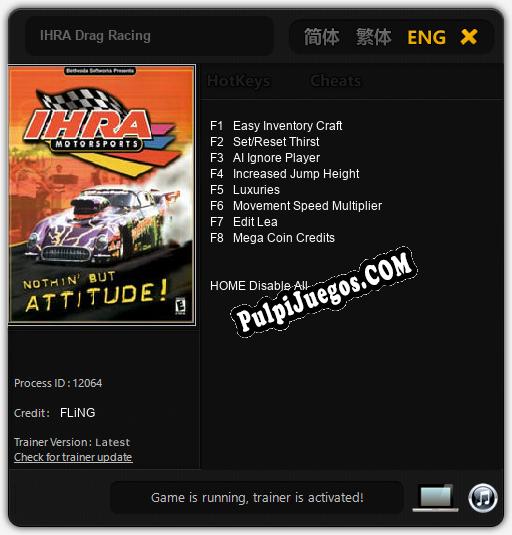 IHRA Drag Racing: Treinador (V1.0.27)