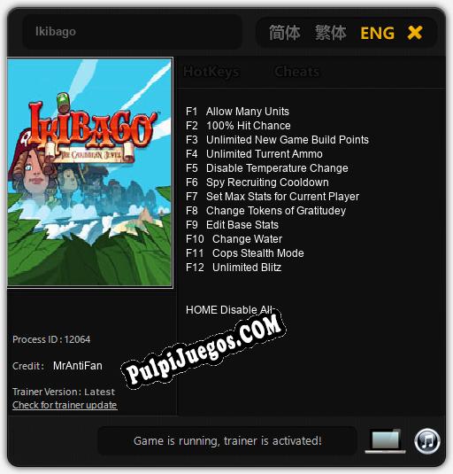 Ikibago: Cheats, Trainer +12 [MrAntiFan]