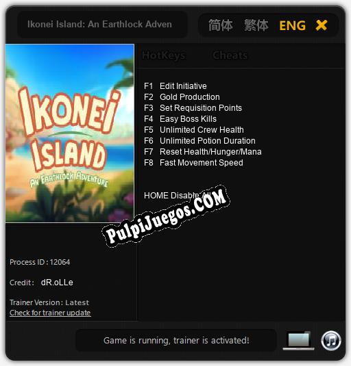 Ikonei Island: An Earthlock Adventure: Trainer +8 [v1.1]