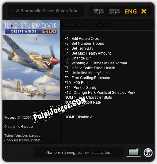 IL-2 Sturmovik: Desert Wings Tobruk: Trainer +14 [v1.2]