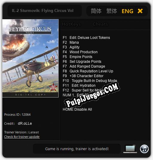 Entrenador liberado a IL-2 Sturmovik: Flying Circus Volume I [v1.0.9]