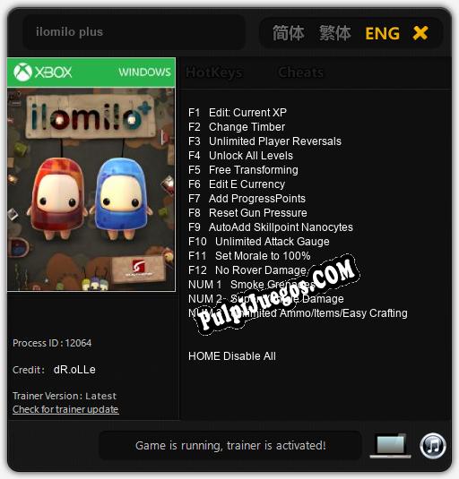 ilomilo plus: Cheats, Trainer +15 [dR.oLLe]