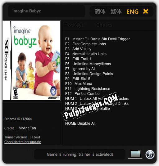 Imagine Babyz: Trainer +15 [v1.7]