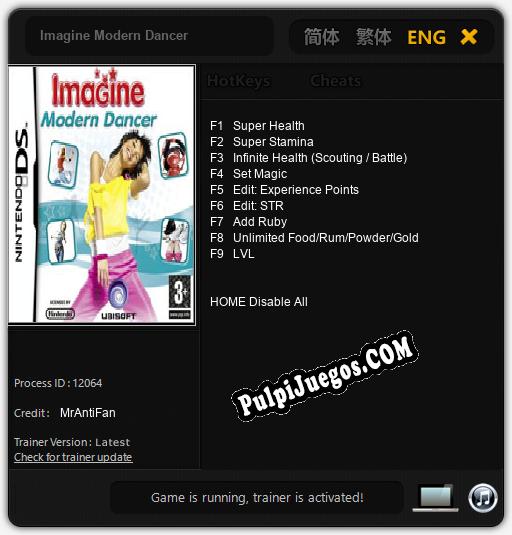 Imagine Modern Dancer: Trainer +9 [v1.5]