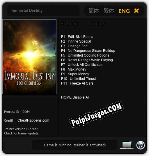 Immortal Destiny: Trainer +11 [v1.2]