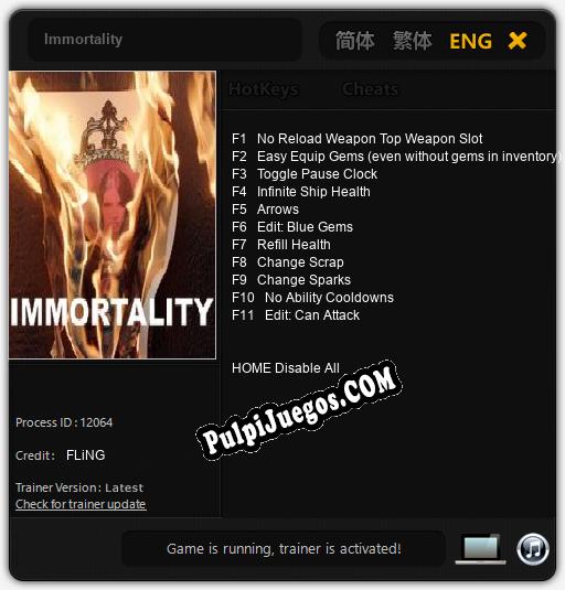 Entrenador liberado a Immortality [v1.0.3]