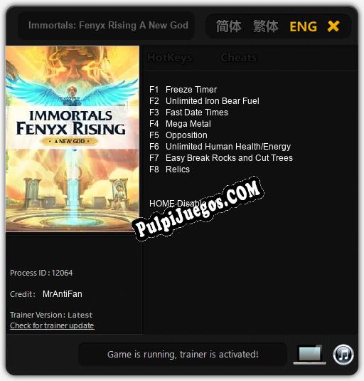 Immortals: Fenyx Rising A New God: Treinador (V1.0.92)