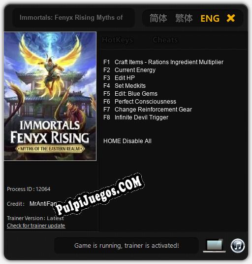 Immortals: Fenyx Rising Myths of the Eastern Realm: Treinador (V1.0.76)