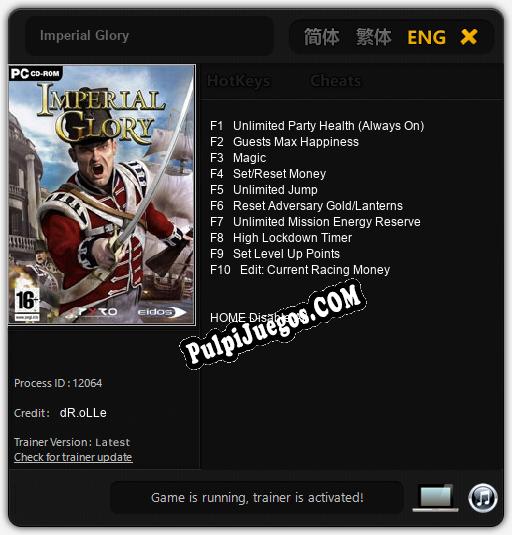 Imperial Glory: Cheats, Trainer +10 [dR.oLLe]