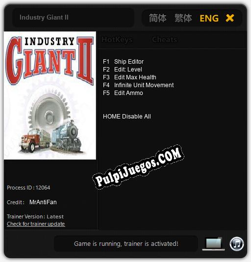 Entrenador liberado a Industry Giant II [v1.0.8]