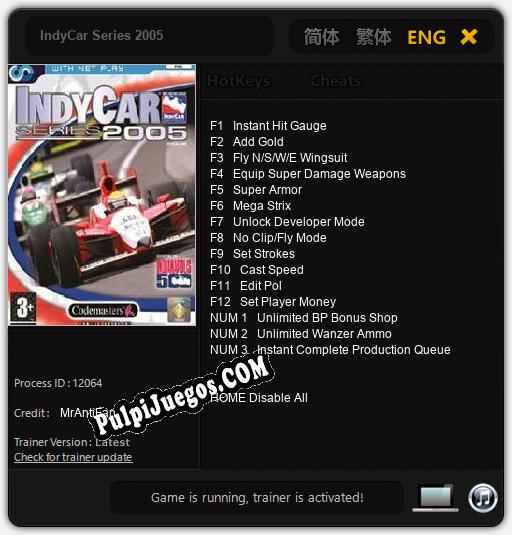 Entrenador liberado a IndyCar Series 2005 [v1.0.9]