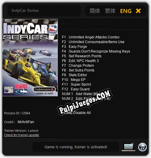 Entrenador liberado a IndyCar Series [v1.0.6]