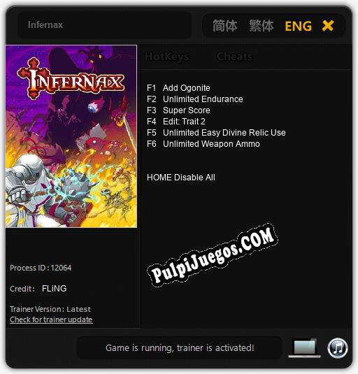 Entrenador liberado a Infernax [v1.0.8]