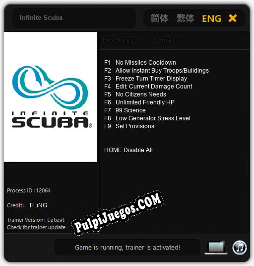 Infinite Scuba: Cheats, Trainer +9 [FLiNG]