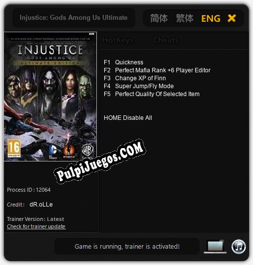 Injustice: Gods Among Us Ultimate Edition: Treinador (V1.0.65)