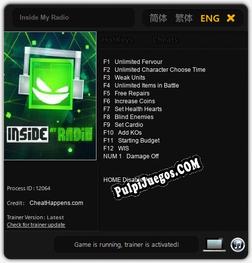 Inside My Radio: Cheats, Trainer +13 [CheatHappens.com]