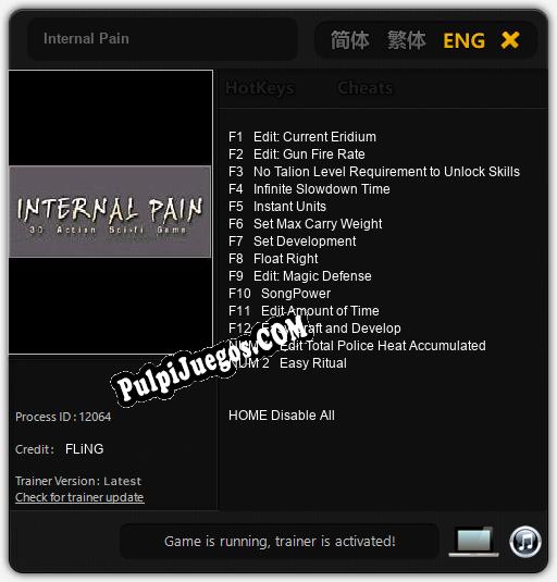 Internal Pain: Cheats, Trainer +14 [FLiNG]