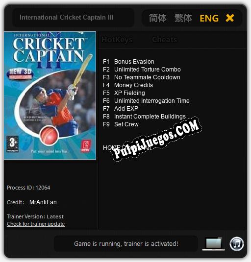 International Cricket Captain III: Trainer +9 [v1.3]