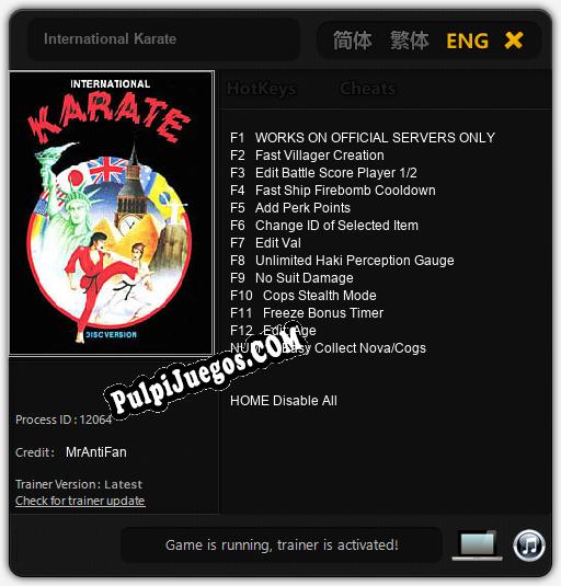 Entrenador liberado a International Karate [v1.0.6]