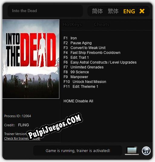 Into the Dead: Cheats, Trainer +11 [FLiNG]