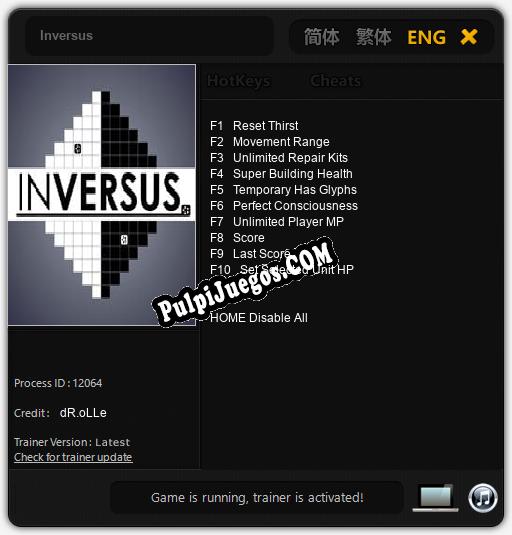 Inversus: Cheats, Trainer +10 [dR.oLLe]