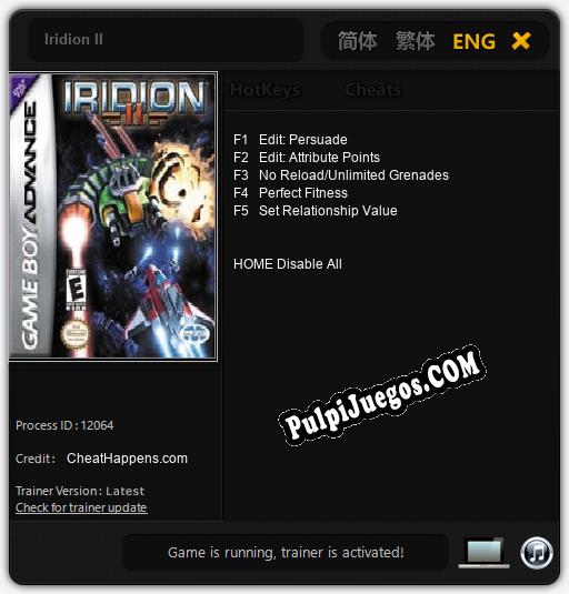 Iridion II: Cheats, Trainer +5 [CheatHappens.com]